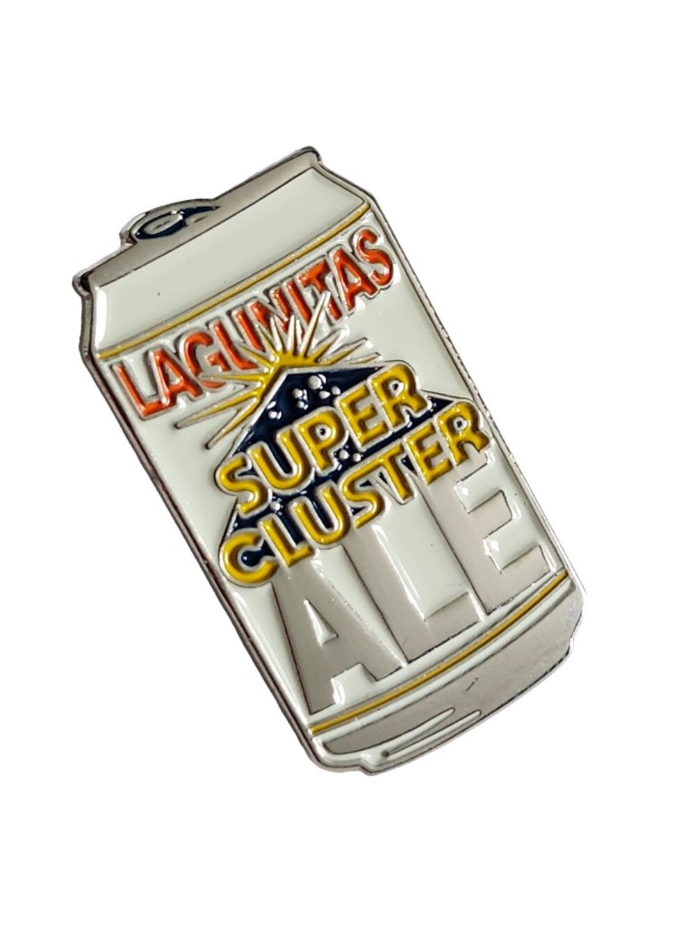 Lagunitas Brewery Super Cluster Ale Beer Can Enamel Lapel Hat Pin